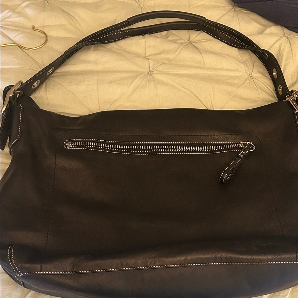 Coach Black Leather Shoulder Bag
